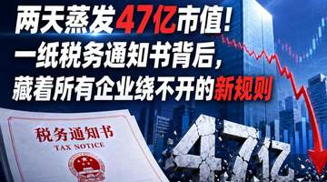 两天蒸发47亿市值!一纸税务通知书背后,藏着所有企业绕不开的新规则