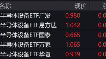 参与半导体产业行情的投资者看好了 半导体设备ETF涨势喜人多股领涨