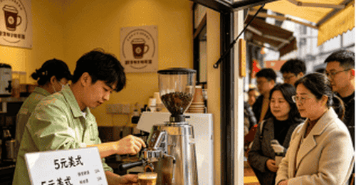 奶茶集体跨界做咖啡!下沉市场掀起5-9元平价茶咖潮,差异化打法突围行业混战