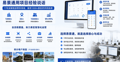 旅游电子票务系统品牌怎么选?易景通用项目经验说话