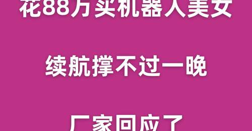 花88万买机器人美女,续航撑不过一晚