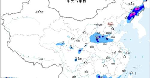 西北华北东北等地有强降水 广东广西沿海有强降水