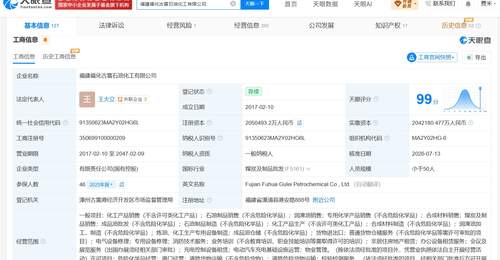 福化集团旗下古雷石油化工公司增资至205亿元