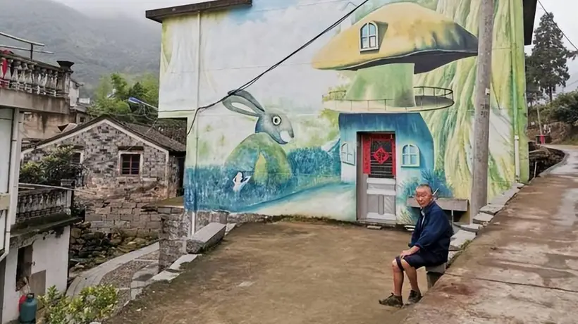 去临海白水洋邂逅藏在山野里的涂鸦村 漫行其间满是童话感的惊喜体验等你来解锁