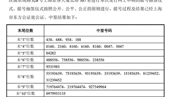 长鑫科技,中签号出炉!速查有你吗?