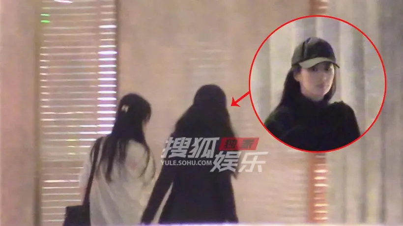 刘亦菲吃火锅全黑清冷穿搭 饭后脸蛋红扑扑气色佳
