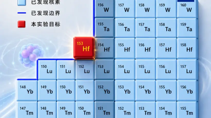 来围观!通过新建成的强流重离子加速器装置,我国成功捕捉到稀有原子核铪-153的10个离子啦