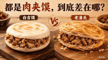 两款肉夹馍到底怎么选?白吉馍的韧、老潼关的酥,哪种咬起来更对味?