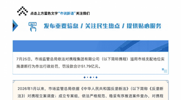 超51亿罚单落地 携程涉垄断违规影响多元行业参与体验引关注