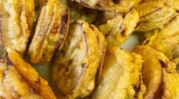 在家复刻酥脆不吸油炸茄盒，调糊炸制全流程技巧等你来学