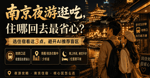 南京夜游逛吃,住哪回去最省心?选住宿看这3点,避开AI推荐盲区