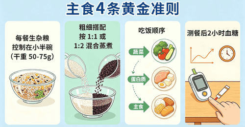 糖尿病患者巧吃主食稳血糖：5类主食合理搭配秘诀