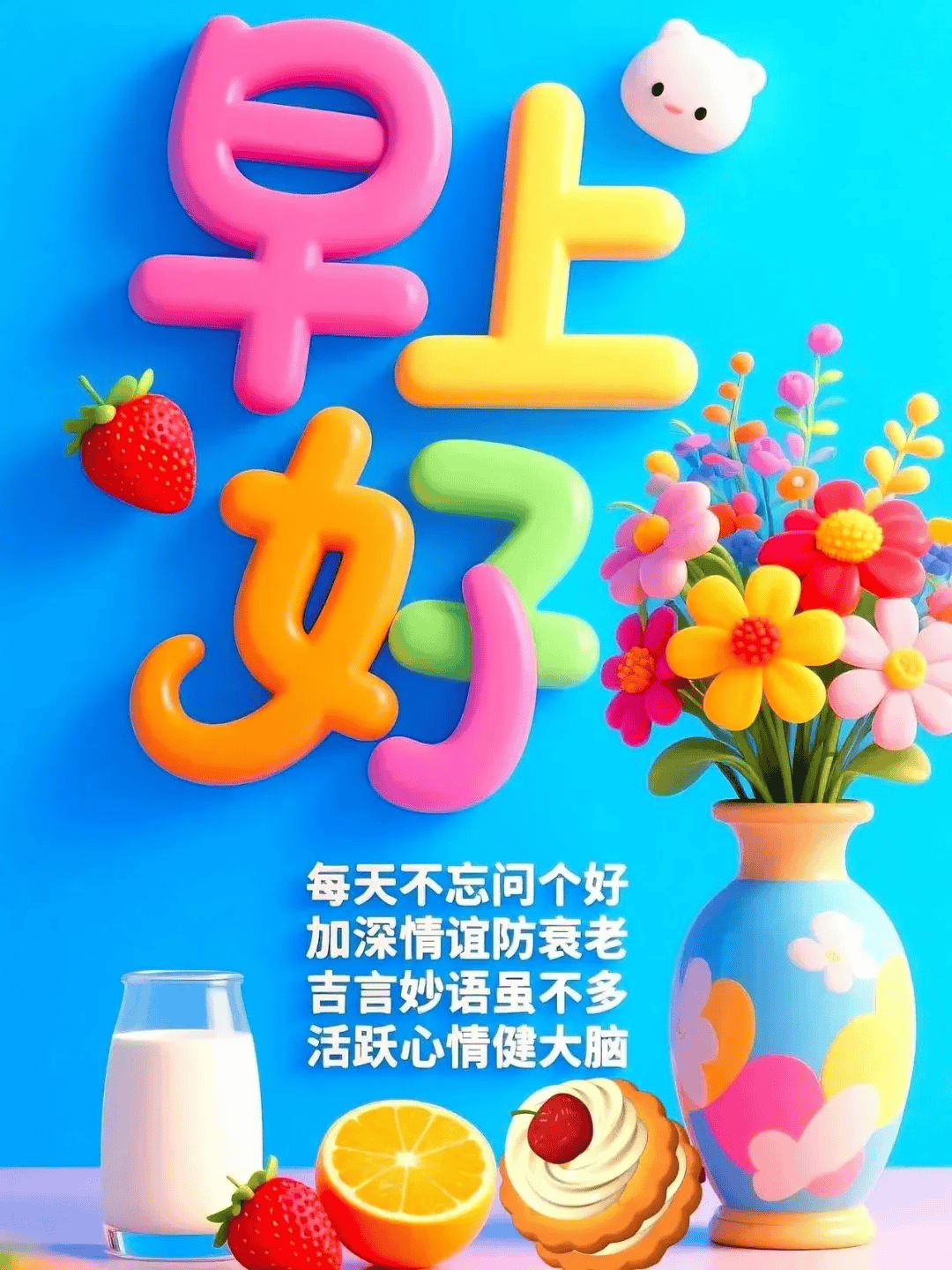 一句早安胜千言！健康快乐每一天！早上好!