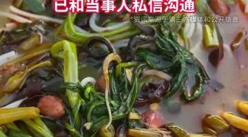 广西南宁一女子吃螺蛳粉竟吃出一条蛇,称连解释和安抚都没有;涉事摊主发声明:就顾客吃出小菜花蛇一事,诚恳致歉并愿赔偿