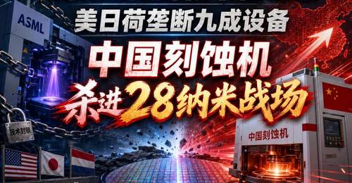 ASML光刻机卡住咽喉、美日荷垄断了九成设备,中国刻蚀机已杀进28纳米战场