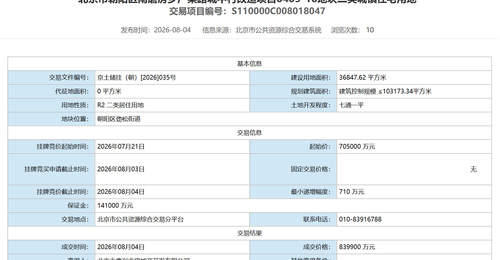 191轮激烈竞价84亿总价 北京年内最贵宅地诞生 中海新城竞得朝阳广渠路地块 金茂错失紧邻自家广渠金茂府核心区域宅地的机会