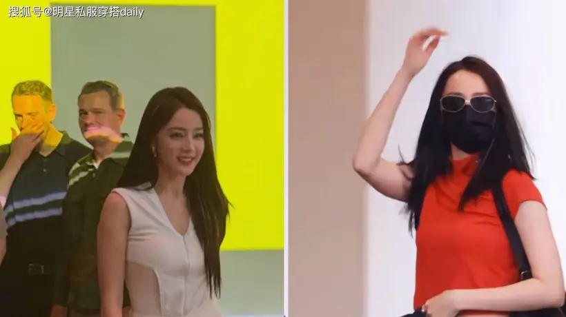 迪丽热巴封神夏日穿搭!明艳红白撞色+纯白女神风,美到自带滤镜