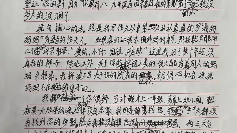 看哭两百万人的少年心声 他用沾着指甲盖碎渣的作文 把软肋写成照护弟弟的铠甲