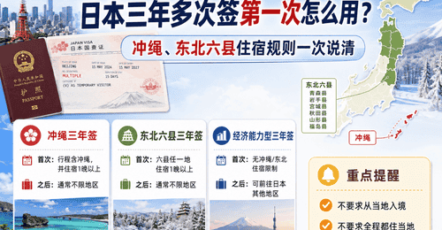 日本三年多次签初次使用规则:冲绳与东北六县住宿要求详解