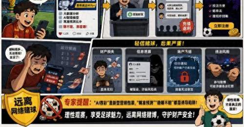 专家提醒“AI荐彩”背后的网络赌球风险