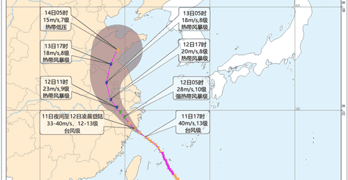 “巴威”或将提前登陆,预计于11日夜间至12日凌晨登陆,中央气象台继续发布台风橙色预警
