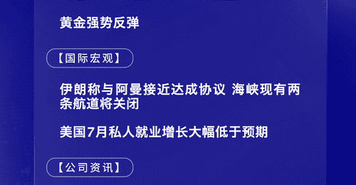 8月6日国际市场动态追踪:美股科技股盘后走势分化 黄金反弹引关注