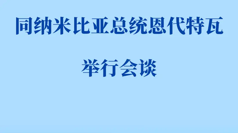 习近平同纳米比亚总统恩代特瓦会谈