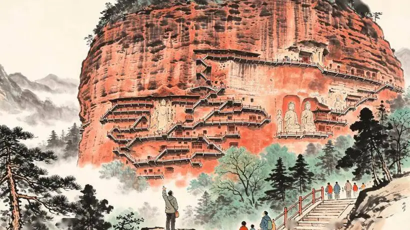 麦积山石窟为什么悬在半空?——栈道上的修行与艺术