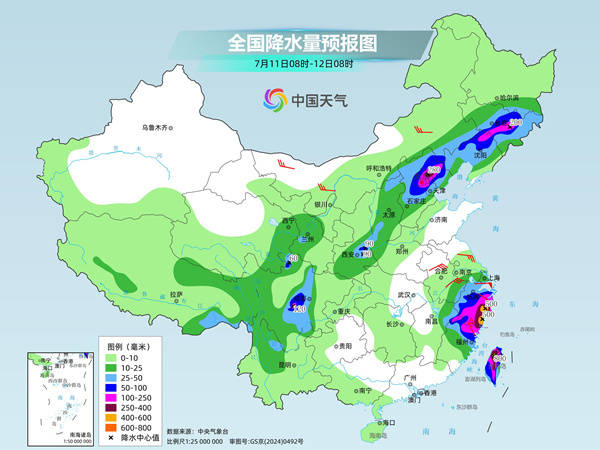 台风“巴威”风雨最强时段到来 中东部高温范围缩减