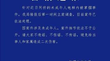 9岁女孩在电梯内夸自行车漂亮，摸了下车把遭扇耳光？警方通报