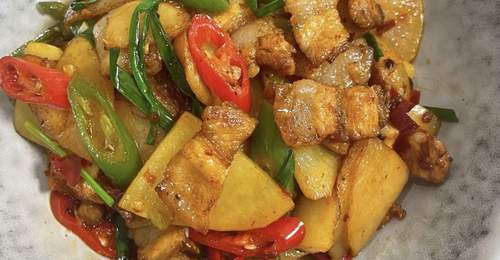 五花肉炒香辣土豆片,一口入魂的米饭杀手
