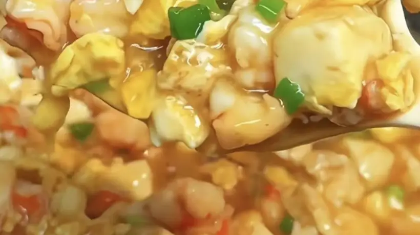 虾仁豆腐抱蛋:鲜美嫩滑超下饭!