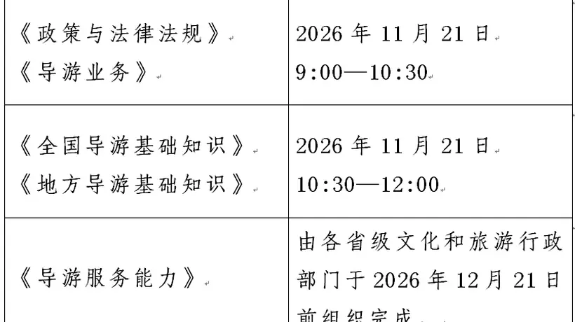 2026年全国导游资格考试即将启动 港澳台考生与中职旅游类毕业生报名要求明确