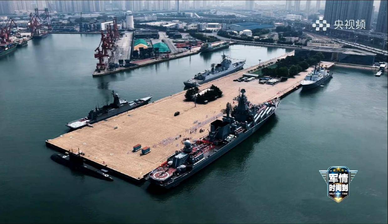 中俄海军会师青岛！双方万吨主力舰将联手出击，模拟抗击强敌突袭