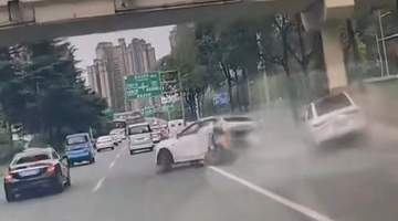 成都三环路被撞起火车主发声:被撞晕几秒后从车窗爬出逃生,是油电混动车