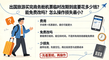 商务舱机票改签有门道：这些航司政策和省钱技巧一定要了解