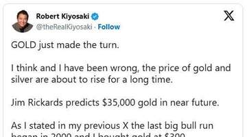 突然“变脸”！《富爸爸穷爸爸》作者清崎承认误判黄金，喊出35000美元惊人目标