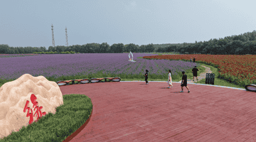 查干湖契丹岛百花园千亩花海盛放 游客沉浸式赏湖花交融景致
