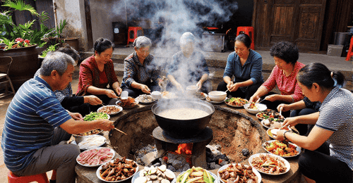 刀削面的“北方面食豪迈”:弧形削刀,削出柳叶形态!