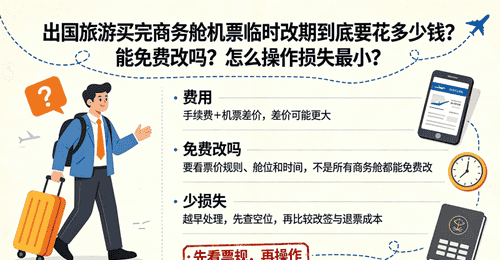 商务舱机票改签有门道:这些航司政策和省钱技巧一定要了解