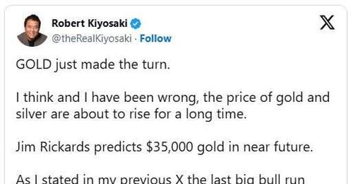 突然“变脸”!《富爸爸穷爸爸》作者清崎承认误判黄金,喊出35000美元惊人目标