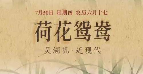 七月三十日来体验《荷花鸳鸯》里的清韵诗意 看荷静鸳双的鲜活场景