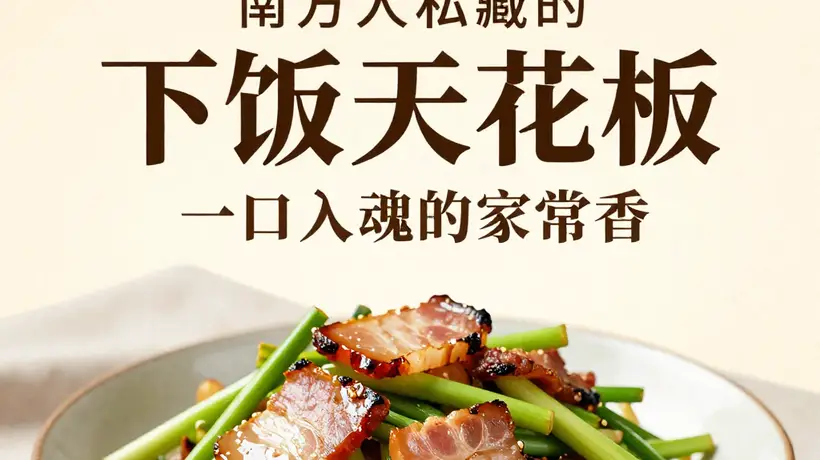 南方人私藏的 “下饭天花板”!腊肉炒蒜苗,一口入魂的家常香