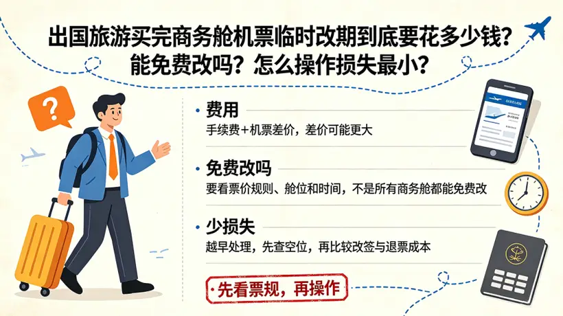商务舱机票改签有门道:这些航司政策和省钱技巧一定要了解