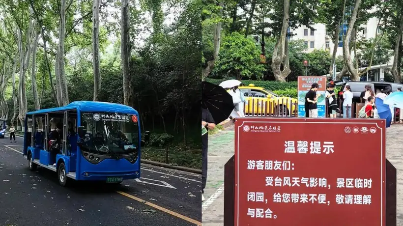 南京钟山风景区临时关闭并劝离进山游客