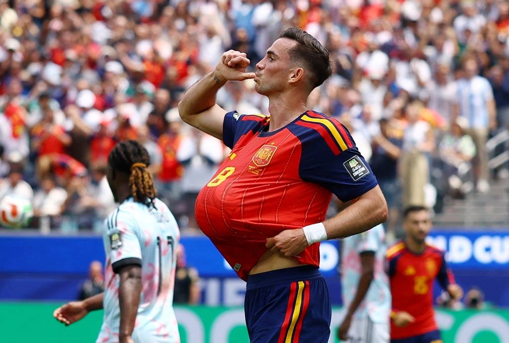 世界杯-法比安德凯特拉雷破门 西班牙半场暂1-1比利时