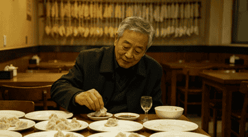 沈阳一家自助饺子馆贴出 18 元随便吃 的横幅,68 岁的大爷进店,吃了 20 多个饺子,喝光 2 两白酒
