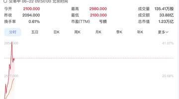 智谱盘中总市值突破1万亿港元,年内涨超1900%