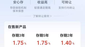 抢5年期大额存单攻略 1.75%高息产品在哪能抢到？