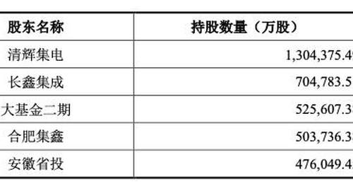 谁在重仓中国DRAM龙头?长鑫科技招股书揭晓“最强”股东阵容